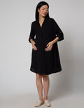 St. Yves Mom Long Sleeve Midi Dress Kerah Airflow
