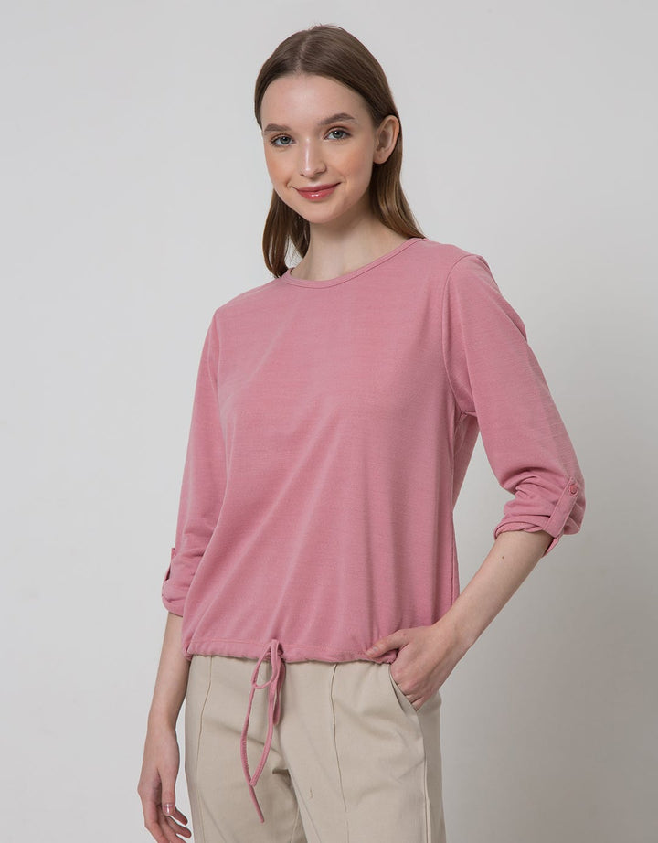 Connexion Casual 3/4 T-Shirt Drawstring Textured