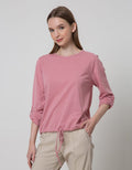Connexion Casual 3/4 T-Shirt Drawstring Textured