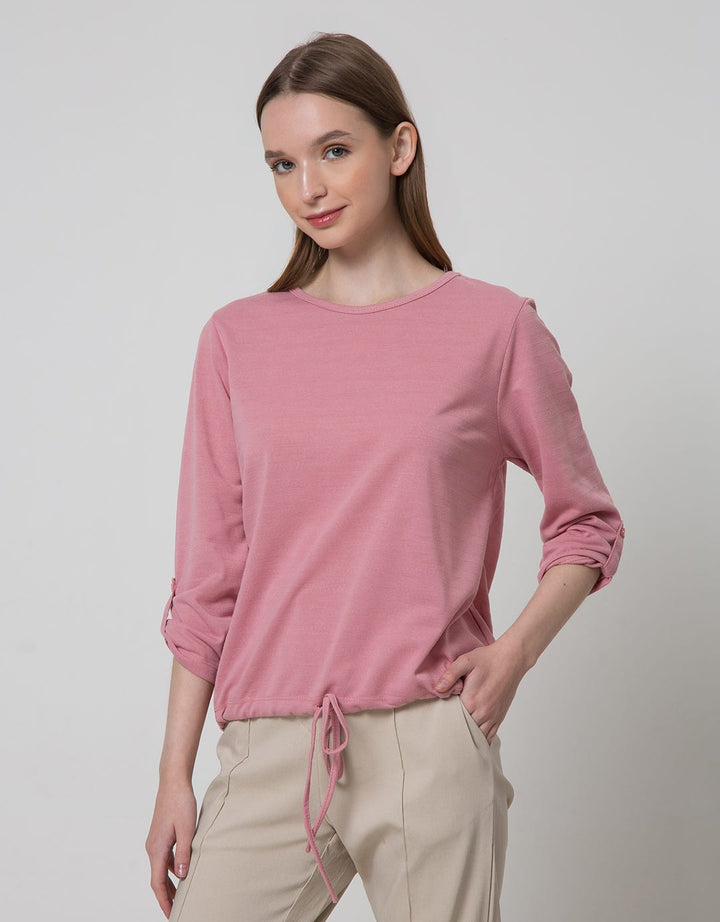 Connexion Casual 3/4 T-Shirt Drawstring Textured