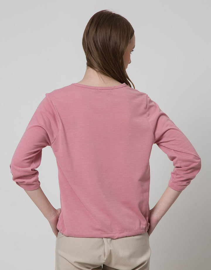 Connexion Casual 3/4 T-Shirt Drawstring Textured