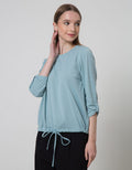 Connexion Casual 3/4 T-Shirt Drawstring Textured