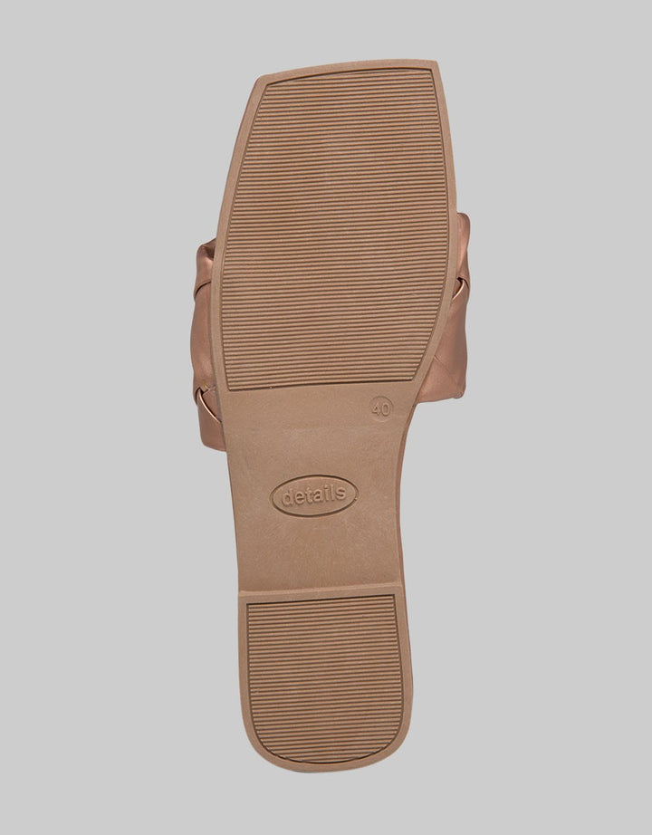 Details Braid Strap Slipper Sandal Wanita