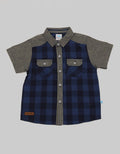 Pipiniko Short Sleeve Shirt Checked Combi Chambray