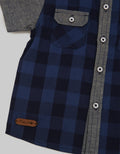 Pipiniko Short Sleeve Shirt Checked Combi Chambray