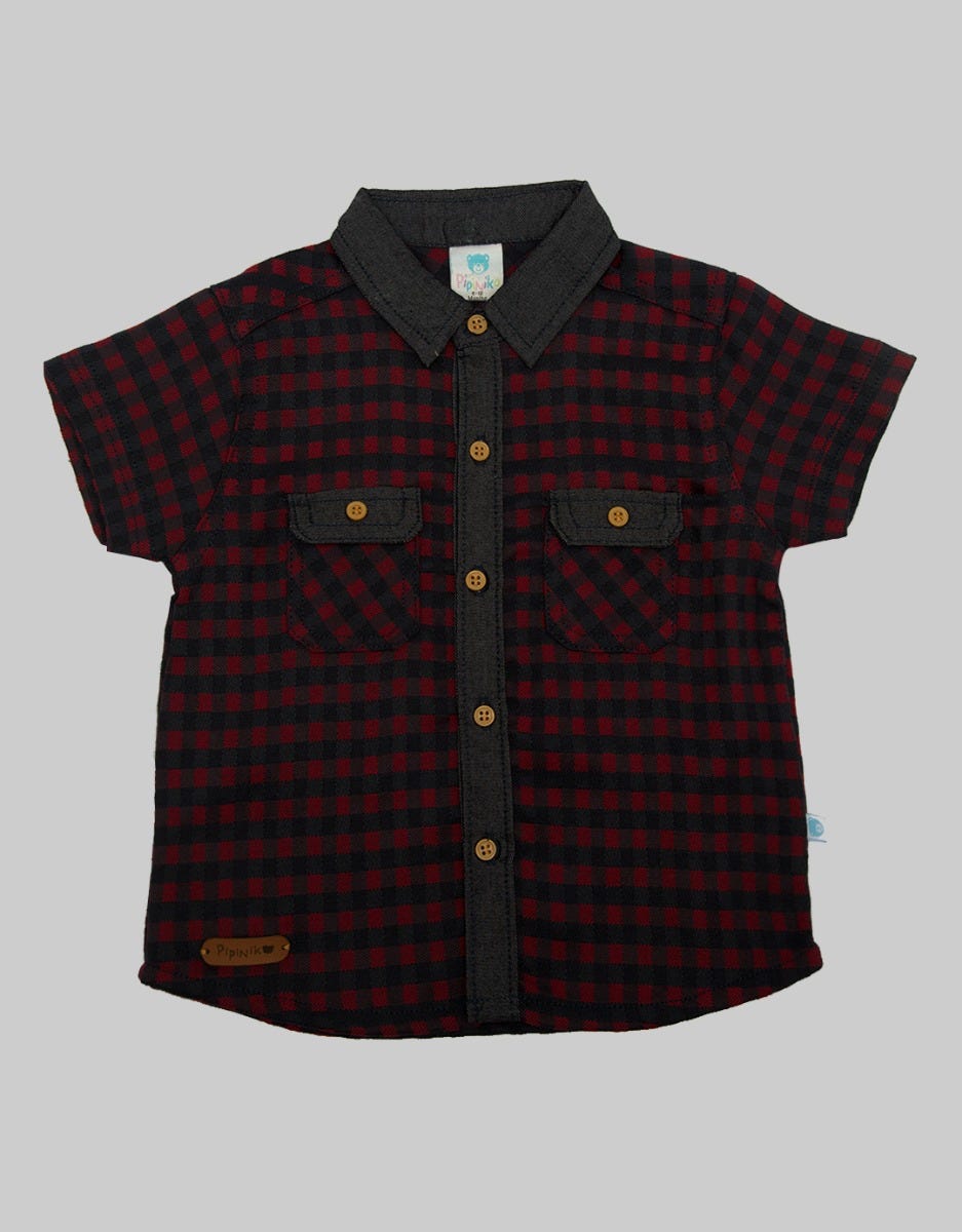 Pipiniko Two Pocket Kemeja Anak Laki-laki