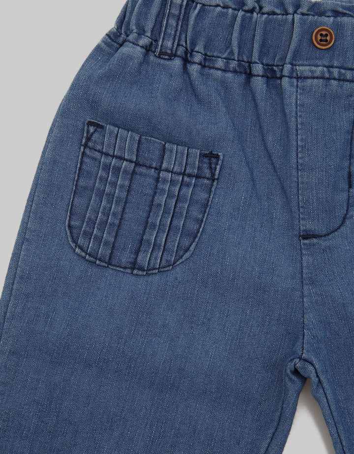 Pipiniko Pants Denim Pocket Pleats