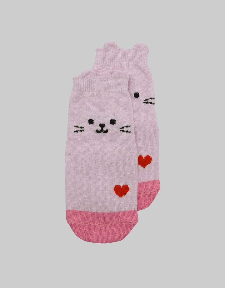 Pipiniko Socks Girls Rabbit Heart Anti Slip