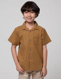 Little M Kemeja Cuban Collar Lengan Pendek Anak Laki-Laki
