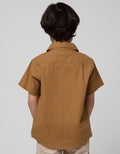 Little M Kemeja Cuban Collar Lengan Pendek Anak Laki-Laki
