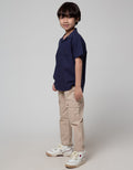 Little M Short Sleeve Kemeja Cuban Collar