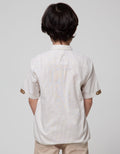 Little M Stripe Kantong Kemeja Anak Laki-Laki