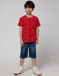 Little M Dino Bordir Kaos Anak Laki-Laki