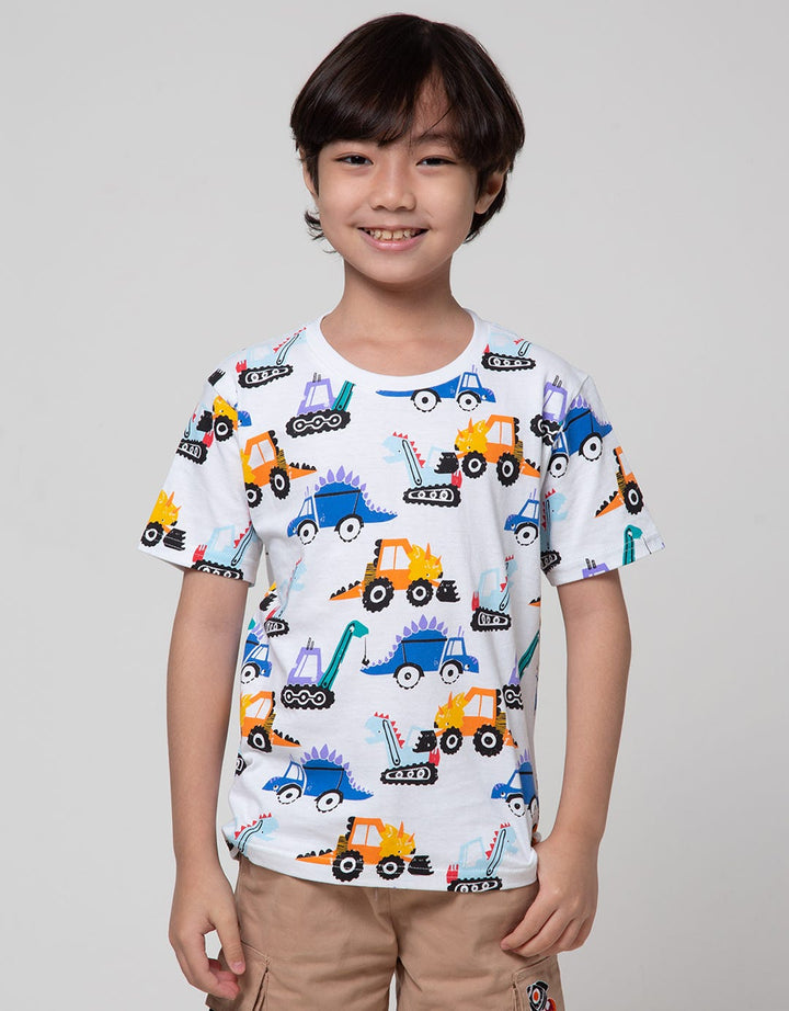 Little M Short Sleeve T-Shirt Dino Car