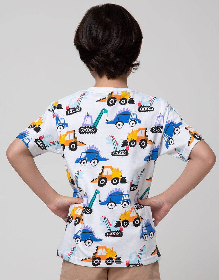Little M Short Sleeve T-Shirt Dino Car
