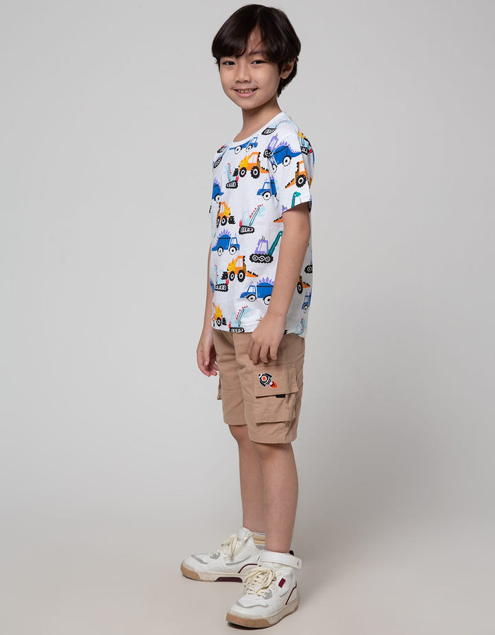 Little M Short Sleeve T-Shirt Dino Car
