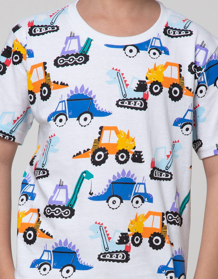 Little M Short Sleeve T-Shirt Dino Car