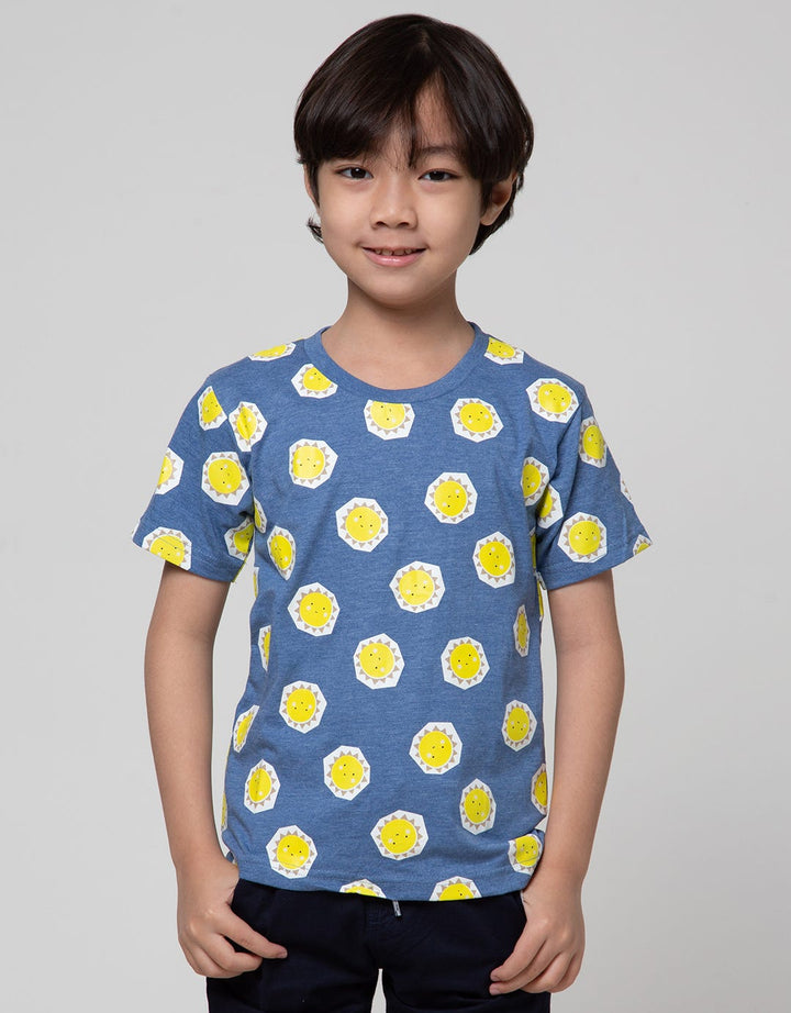 Little M Matahari Print Kaos Anak Laki-Laki