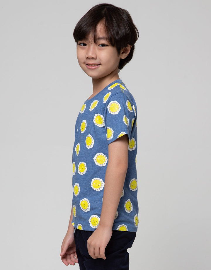 Little M Matahari Print Kaos Anak Laki-Laki