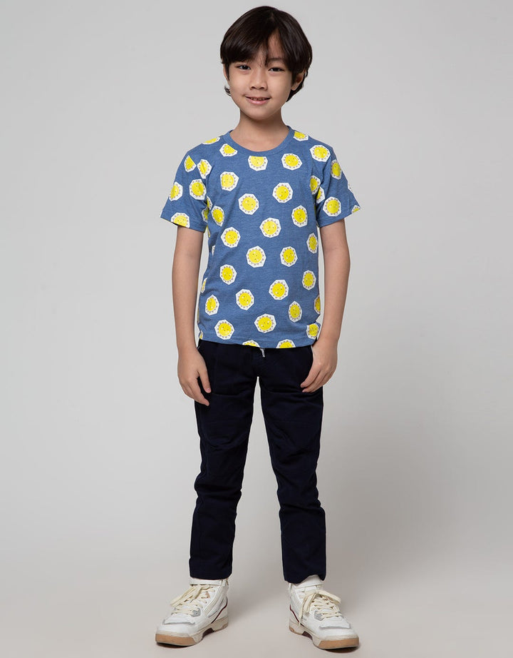 Little M Matahari Print Kaos Anak Laki-Laki