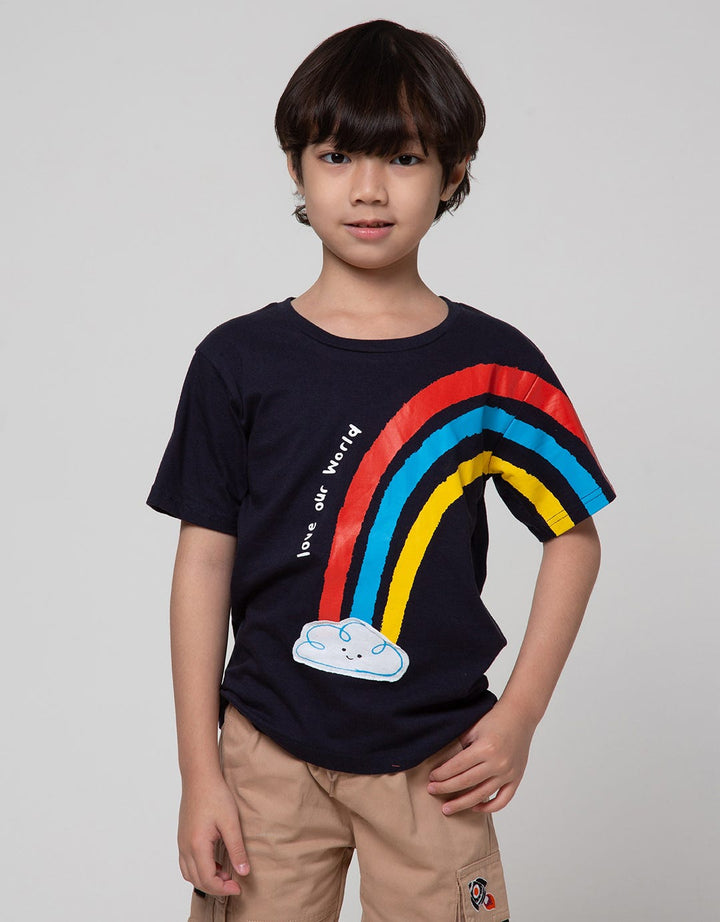 Little M Short Sleeve T-Shirt Awan Aplikasi