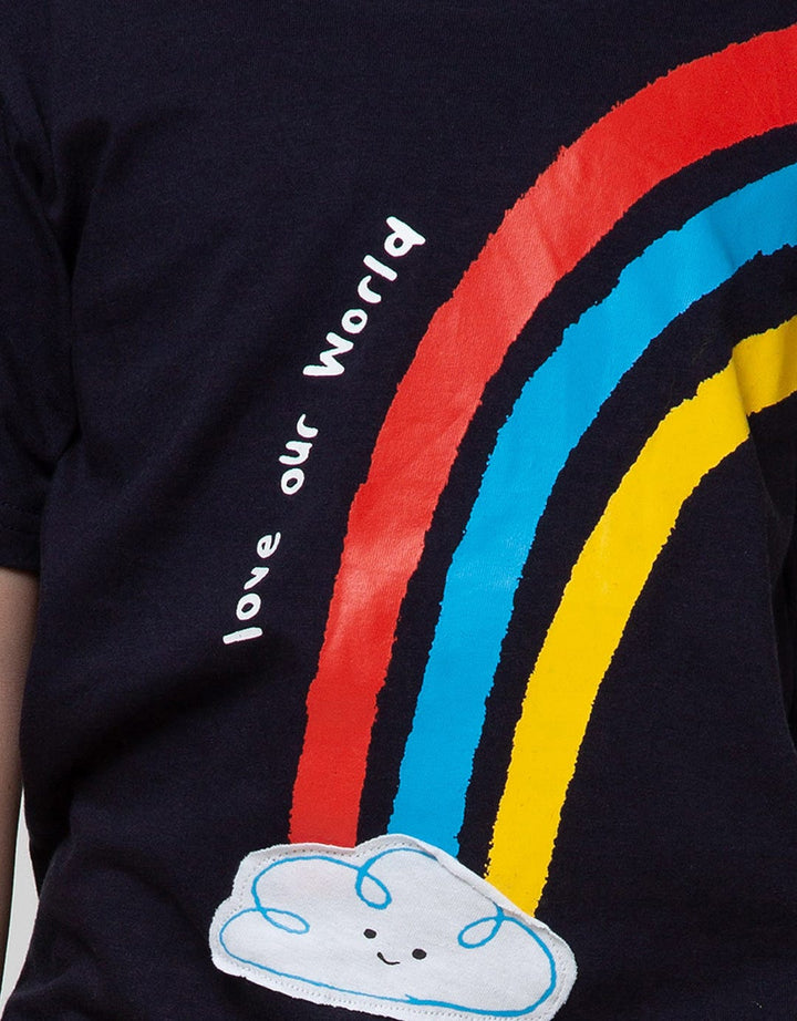 Little M Short Sleeve T-Shirt Awan Aplikasi