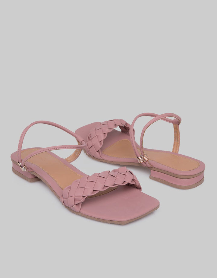 Details Slipper Sandals Woman Braid Single Strap