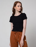 Nevada Short Sleeve T-Shirt Rib Crop Top