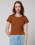 Nevada Short Sleeve T-Shirt Rib Crop Top