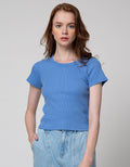 Nevada Short Sleeve T-Shirt Rib Crop Top