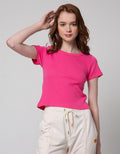 Nevada Short Sleeve T-Shirt Rib Crop Top