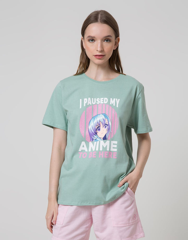 Nevada Short Sleeve T-Shirt Anime I Paused My Anime To Be Here