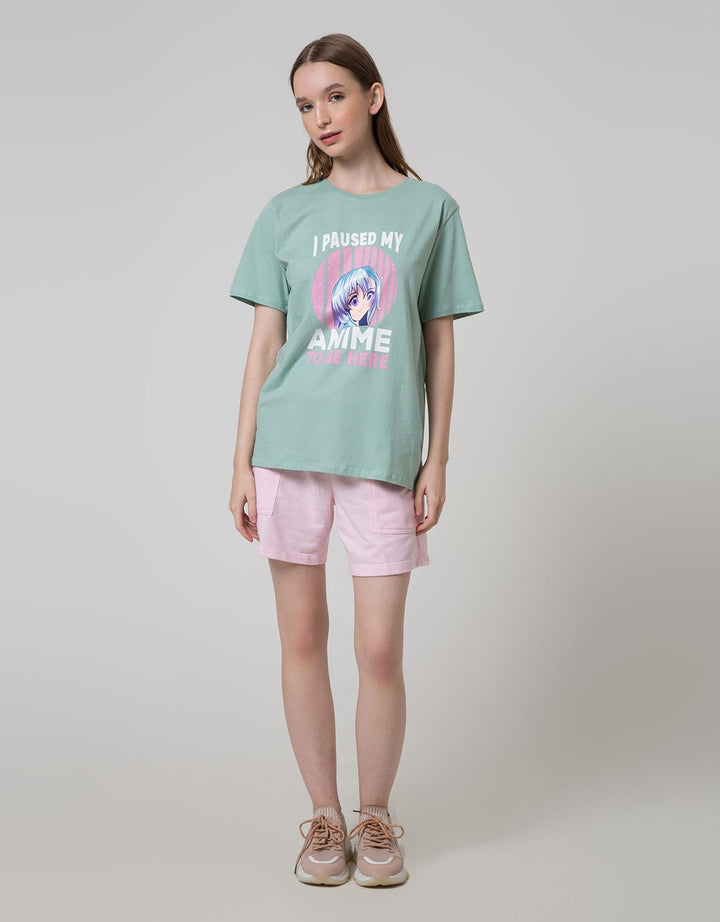 Nevada Short Sleeve T-Shirt Anime I Paused My Anime To Be Here