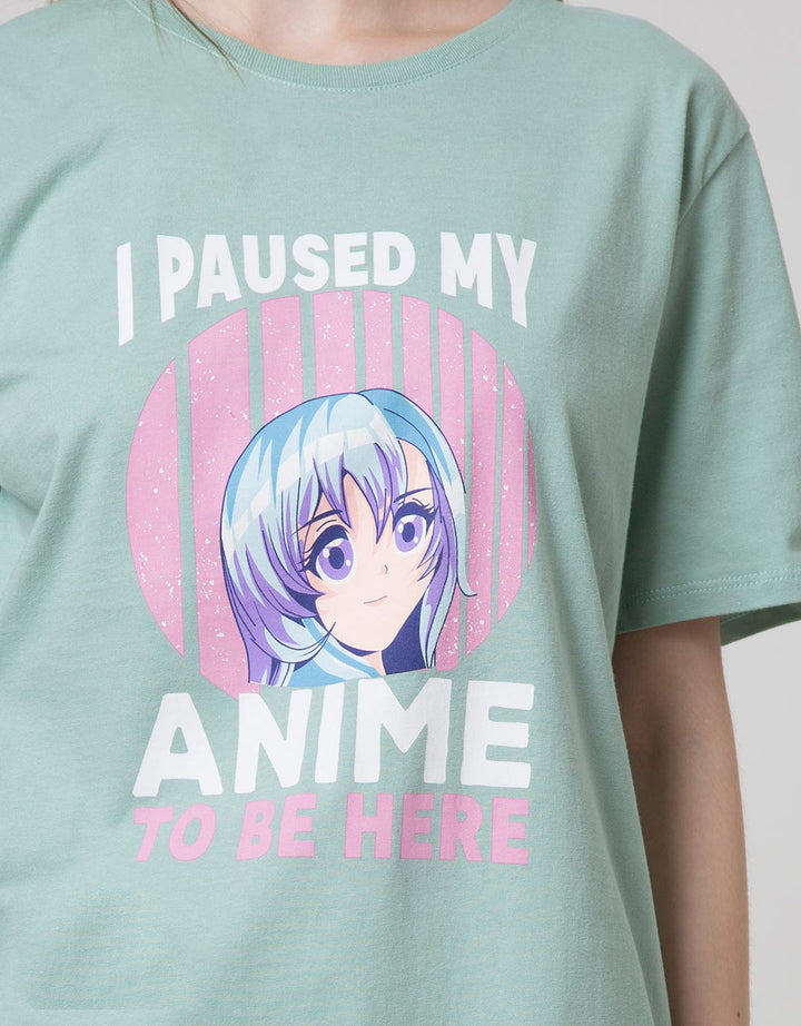 Nevada Short Sleeve T-Shirt Anime I Paused My Anime To Be Here