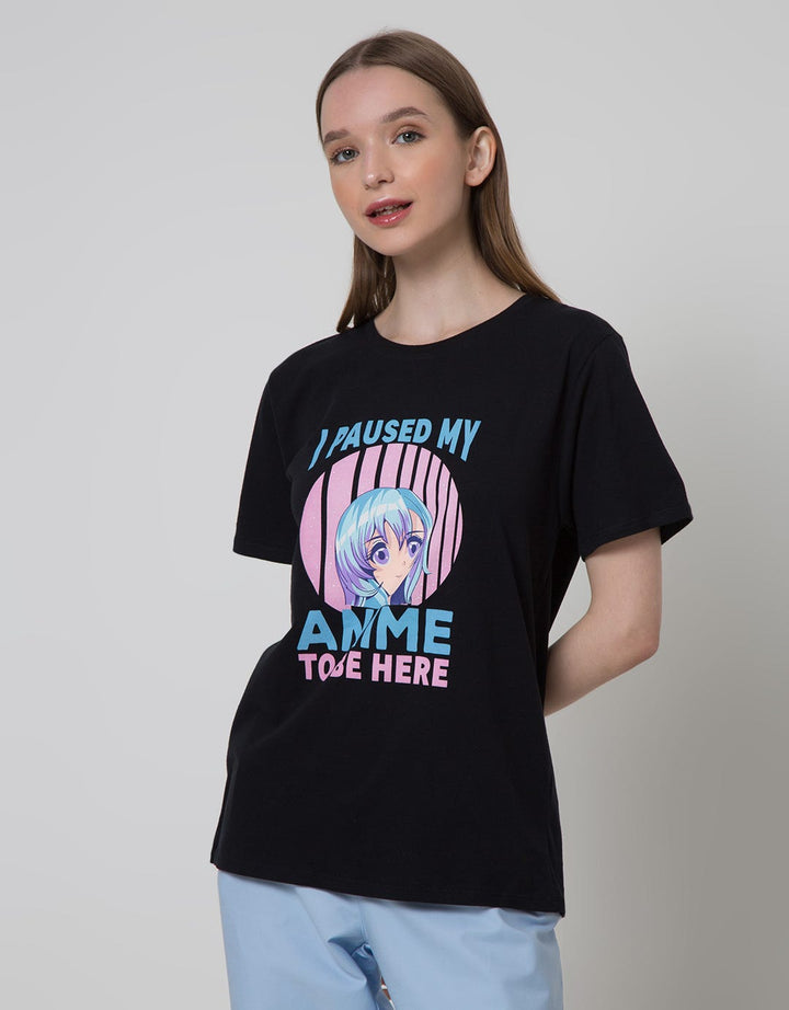Nevada Short Sleeve T-Shirt Anime I Paused My Anime To Be Here