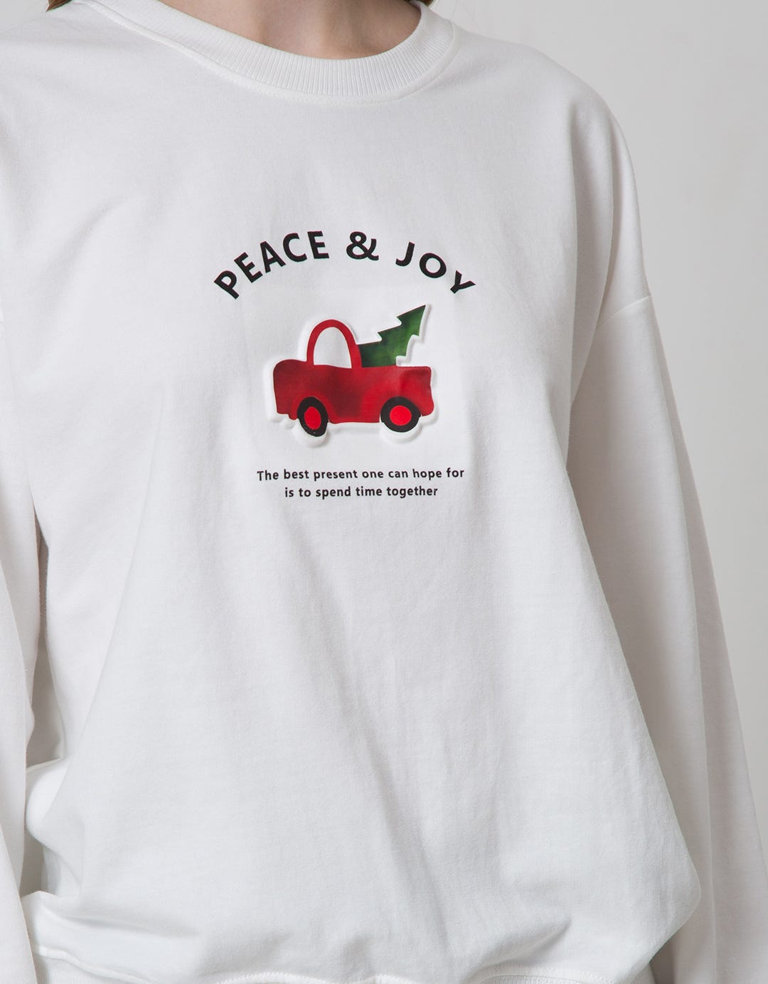 Nevada Sweater Embossed Xmas Peace And Joy