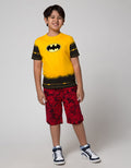 Character T-Shirt Batman Logo Tengah Ombre Lengan