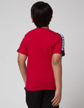 Character Short Sleeve T-Shirt Print Superman Lengan Ribbon A