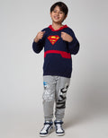 Character Superman Justice Sweater Anak Laki-Laki