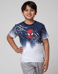 Marvel Short Sleeve T-Shirt Print Spiderman Face Ombre Splash