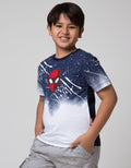 Marvel Short Sleeve T-Shirt Print Spiderman Face Ombre Splash
