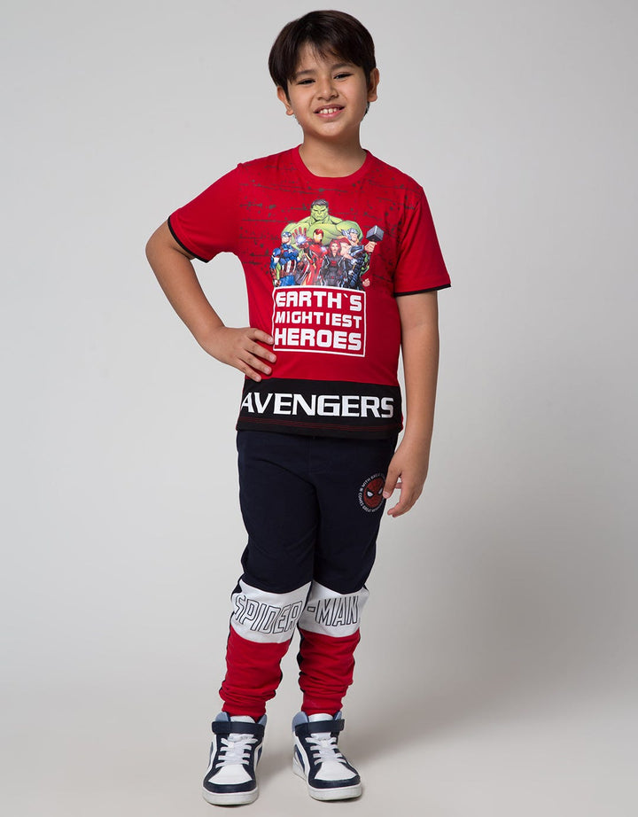 Marvel Long Pant Knit Spiderman Cut Sewn