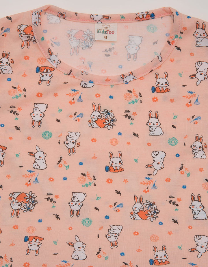 Kidz Too Long Sleevel Ruffle Fp Bunny