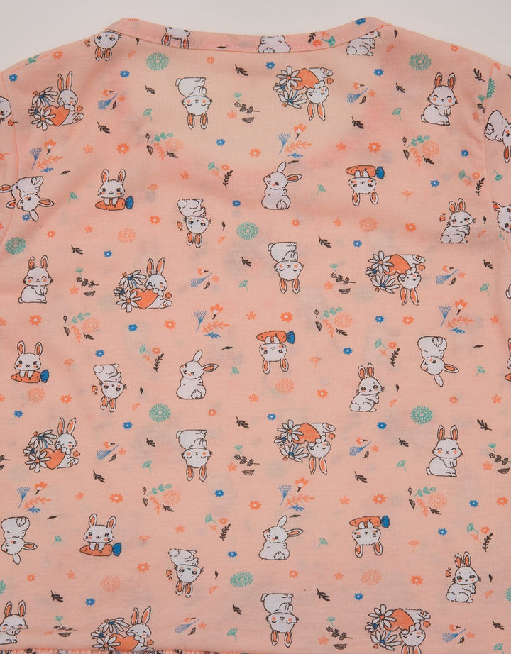 Kidz Too Long Sleevel Ruffle Fp Bunny