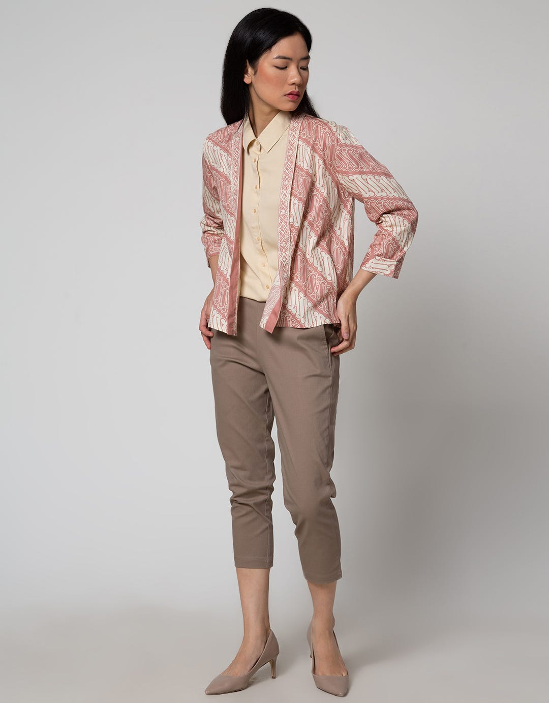 Connexion Blazer Outer Batik 3/4 Sleeve