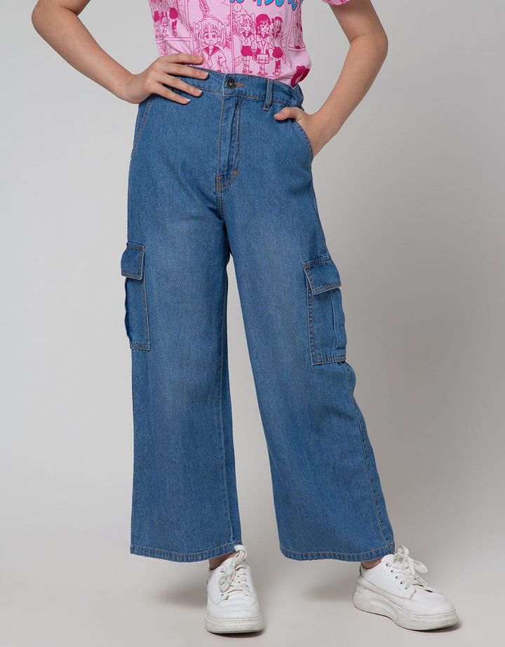 Nevada Denim Long Pants Leg Kantong Kargo