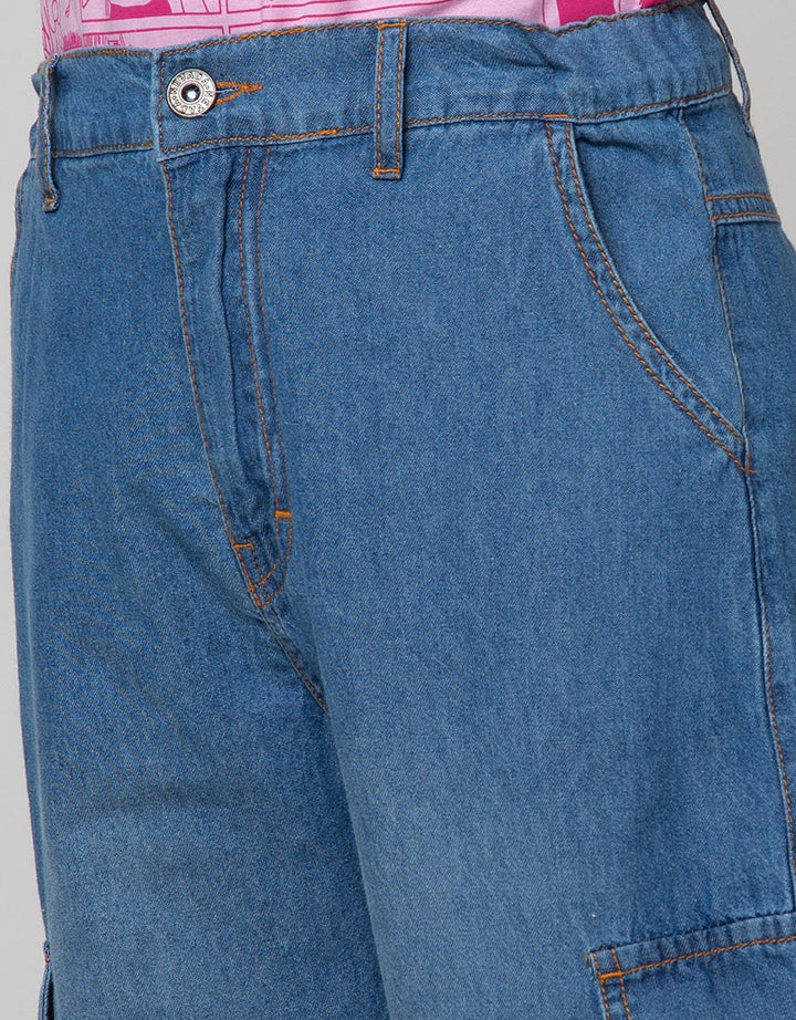 Nevada Denim Long Pants Leg Kantong Kargo