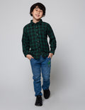 Little M Long Sleeve Shirt Bahan Flanel