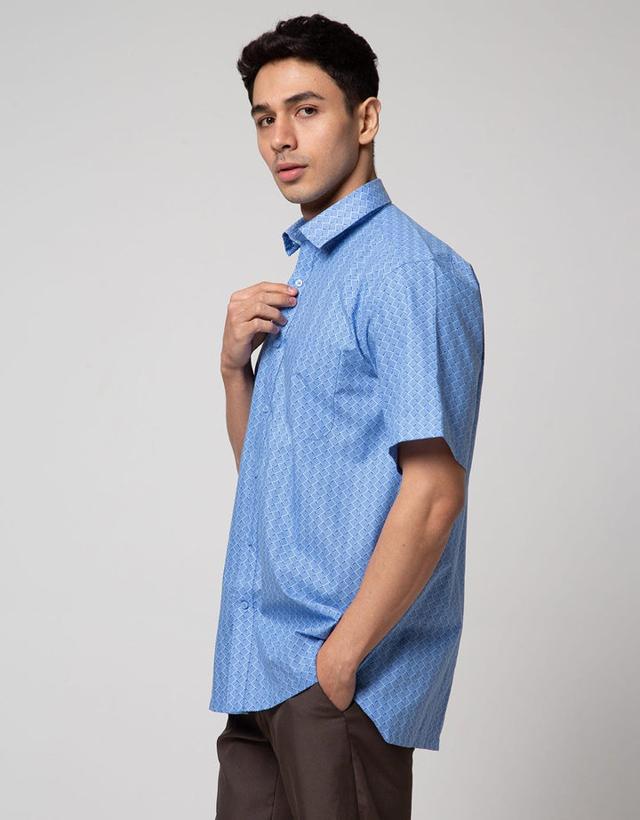Cole Short Sleeve Shirt Print Wave Regular 