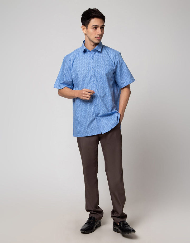 Cole Short Sleeve Shirt Print Wave Regular 